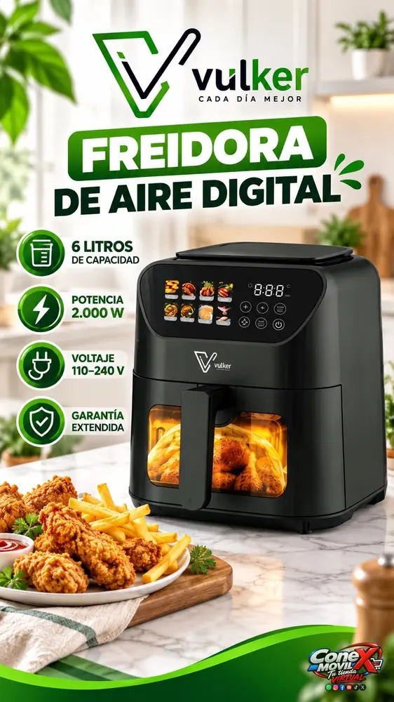 AIR FRYER VULKER DE 6 LITROS REF. VK2543