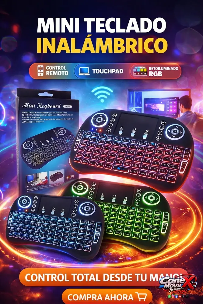 MINI TECLADO INALÁMBRICO CON TOUCHPAD